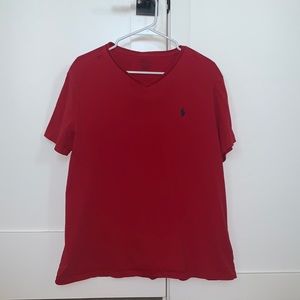 Polo Ralph Lauren Large Red v neck T-Shirt.